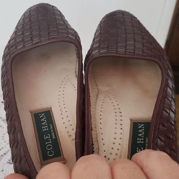 Vintage Cole Haan Woven Look Shoes Sz 7.5 - Picture 6 of 10